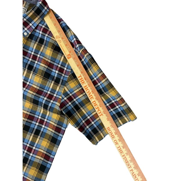Surf Pendleton Seaside Men Button Down Plaid Short Sleeve Shirt Size Large - Picture 4 of 7